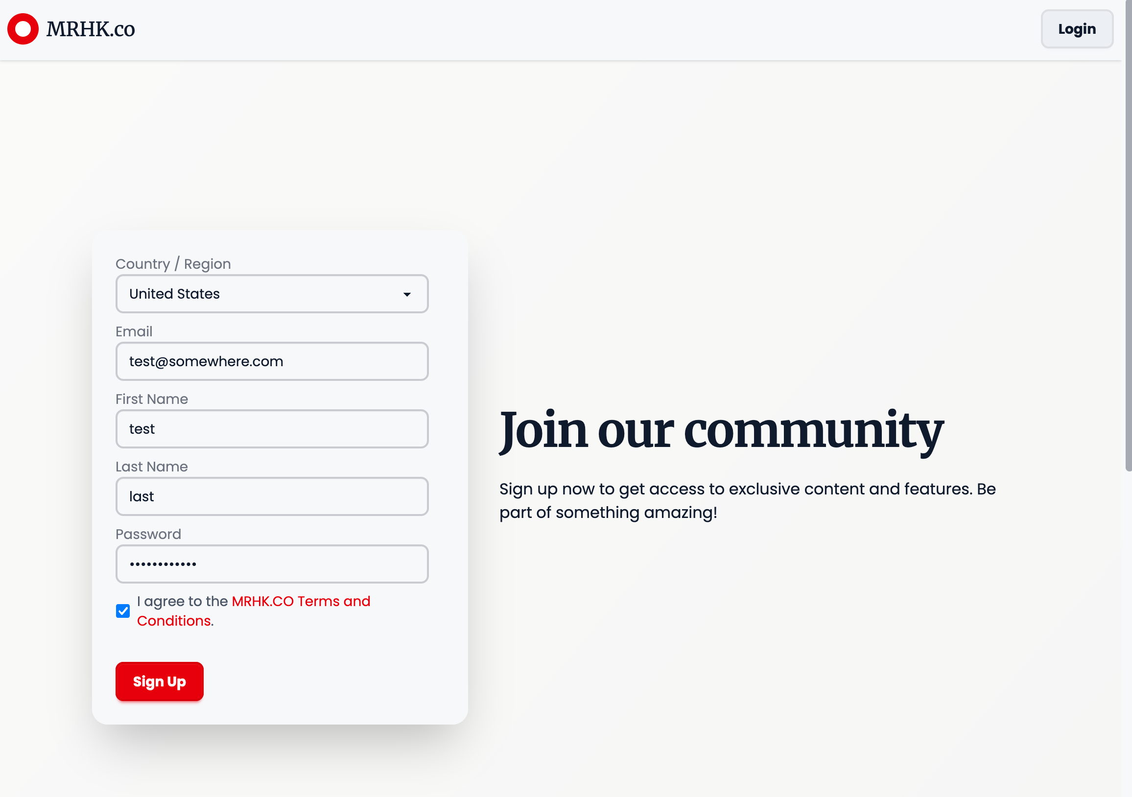 MRHK.co registration form